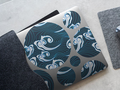 eastern waves water DIY Laptop Stickers