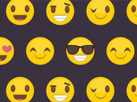 Easy Going Emoji Vinyl Wrap Pattern~Rwraps Series 914 Digitally Printed Vinyl Wrap~0