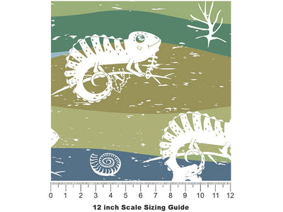 Easygoing Chameleons Reptile Vinyl Film Pattern Size 12 inch Scale~Rwraps Easygoing Chameleons Reptile Sizing Chart~2