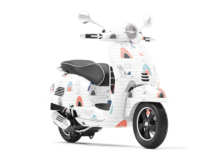Eaten Homework Marine Life Vespa Scooter Wrap Film