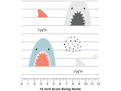 Eaten Homework Marine Life Vinyl Film Pattern Size 12 inch Scale~Rwraps Eaten Homework Marine Life Sizing Chart~2