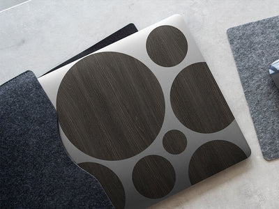 ebony wood grain DIY Laptop Stickers