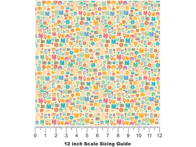 Ecommerce Functionality Technology Vinyl Film Pattern Size 12 inch Scale~Rwraps Ecommerce Functionality Technology Sizing Chart~3
