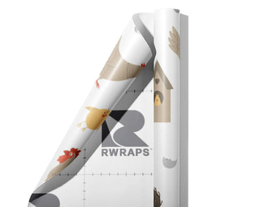 Egg Production Birds Wrap Film Sheets~Rwraps Series 914 Egg Production Birds Scrolled Sheet~3