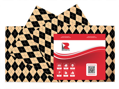 eggnog argyle Craft Vinyl Sheet Pack