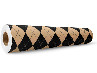 Eggnog  Argyle Wrap Film Wholesale Roll~Rwraps Series 914 Digitally Printed Vinyl Roll~5