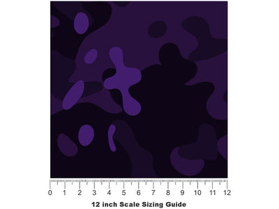 Eggplant Flecktarn Camouflage Vinyl Film Pattern Size 12 inch Scale~Rwraps Eggplant Flecktarn Camouflage Sizing Chart~3