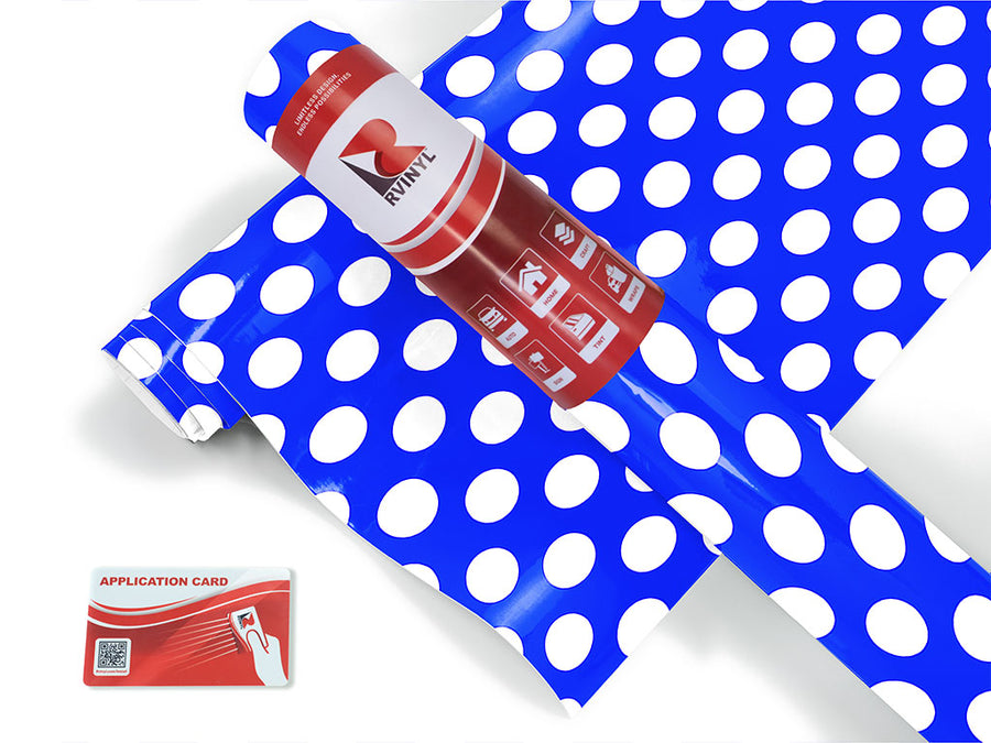 egyptian blue polka dot Craft Vinyl Roll