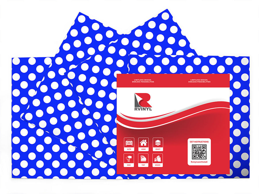egyptian blue polka dot Craft Vinyl Sheet Pack