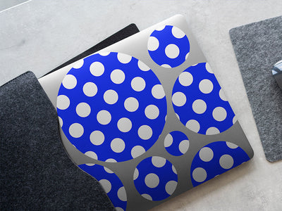 egyptian blue polka dot DIY Laptop Stickers