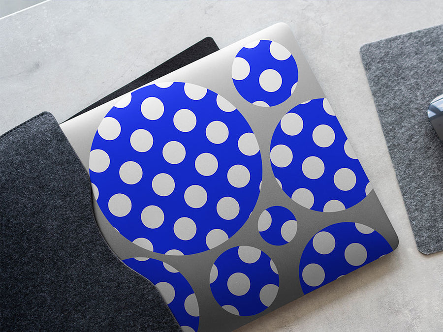 egyptian blue polka dot DIY Laptop Stickers
