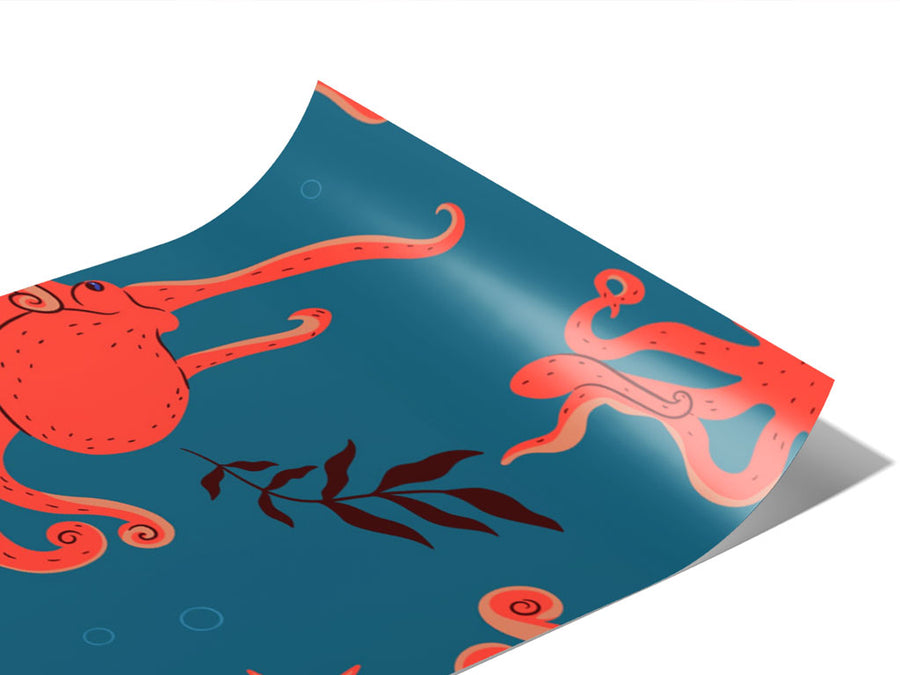 Eight-Armed Shuffle Marine Life Vinyl Wraps~Rwraps Series 914 Digitally Printed Vinyl Wrap~0