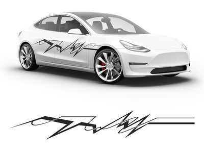 3M Matte Black EKG Body Graphic~Full Side Auto Decal Kit~0