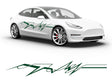 3M Dark Green EKG Body Graphic~Full Side Auto Decal Kit~0