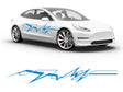 3M Light Blue EKG Body Graphic~Full Side Auto Decal Kit~0