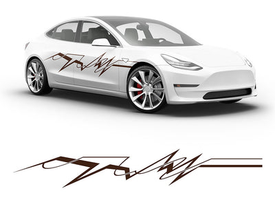 3M Brown EKG Body Graphic~Full Side Auto Decal Kit~0