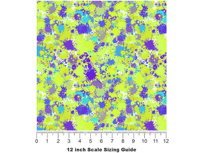 Electric Avenue Paint Splatter Vinyl Film Pattern Size 12 inch Scale~Rwraps Electric Avenue Paint Splatter Sizing Chart~2