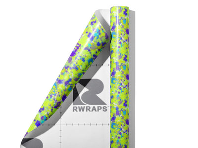 Electric Avenue Paint Splatter Wrap Film Sheets~Rwraps Series 914 Electric Avenue Paint Splatter Scrolled Sheet~3