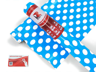 electric blue polka dot Craft Vinyl Roll