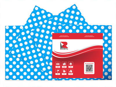 electric blue polka dot Craft Vinyl Sheet Pack