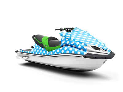 Electric Blue Polka Dot Jet Ski Vinyl Customized Wrap