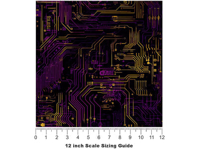 Electric Current Technology Vinyl Film Pattern Size 12 inch Scale~Rwraps Electric Current Technology Sizing Chart~3