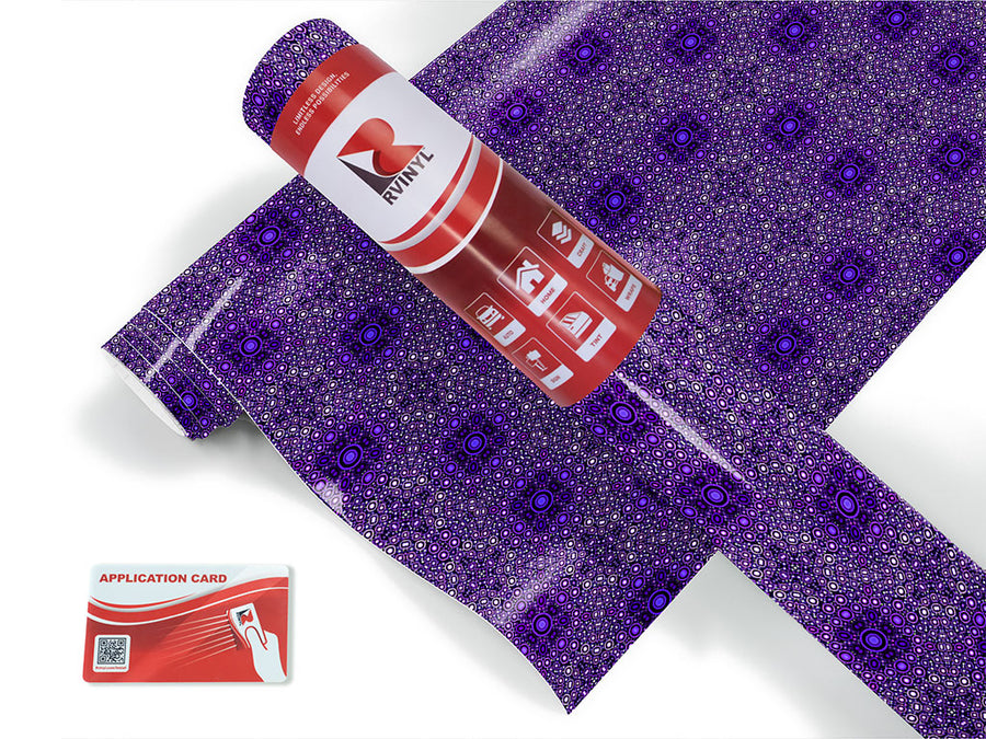 electric indigo mosaic Craft Vinyl Roll