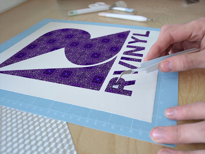 electric indigo mosaic Easy Weed Craft Vinyl