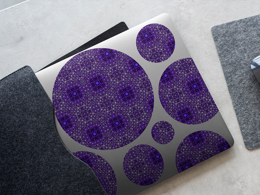 electric indigo mosaic DIY Laptop Stickers