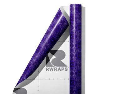 Electric Indigo Mosaic Wrap Film Sheets~Rwraps Series 914 Electric Indigo Mosaic Scrolled Sheet~3