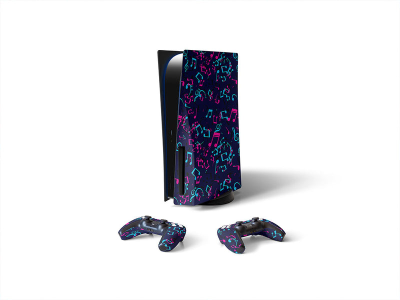 electric notes music Sony PS5 DIY Skin