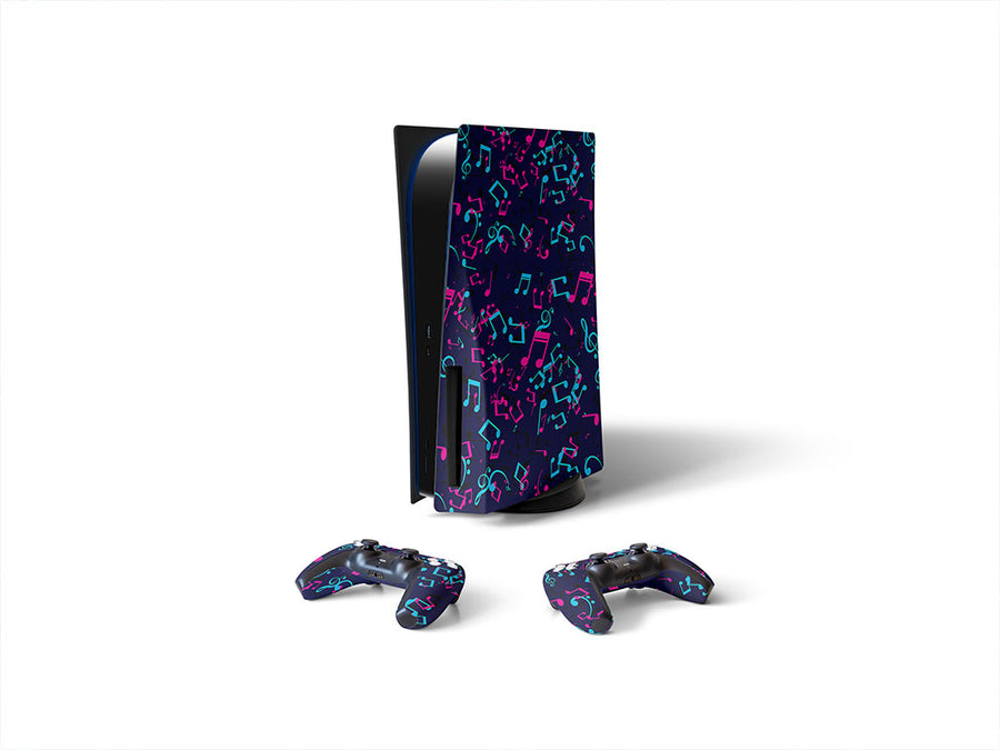electric notes music Sony PS5 DIY Skin