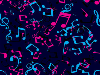 Electric Notes Music Vinyl Wrap Pattern~Rwraps Series 914 Digitally Printed Vinyl Wrap~0