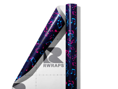 Electric Notes Music Wrap Film Sheets~Rwraps Series 914 Electric Notes Music Scrolled Sheet~3