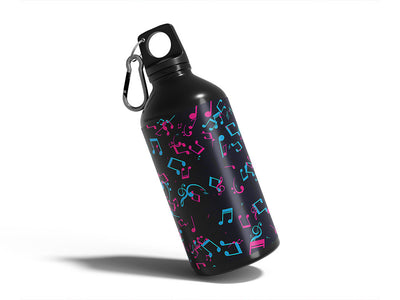 electric notes music Water Bottle DIY Stickers