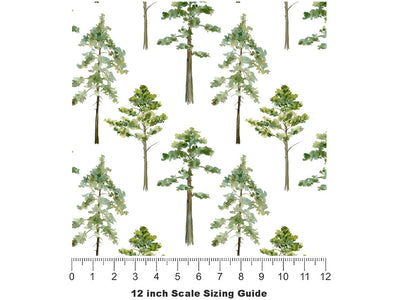 Elegant Evergreens Camping Vinyl Film Pattern Size 12 inch Scale~Rwraps Elegant Evergreens Camping Sizing Chart~2