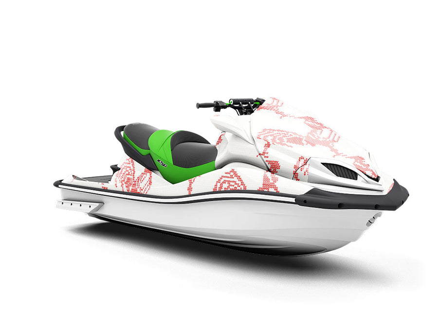 Embroidered Stud Birds Jet Ski Vinyl Customized Wrap