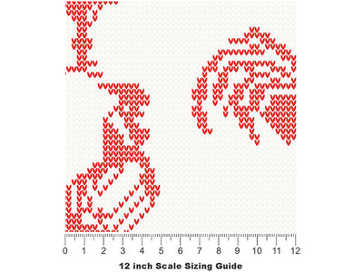 Embroidered Stud Birds Vinyl Film Pattern Size 12 inch Scale~Rwraps Embroidered Stud Birds Sizing Chart~2