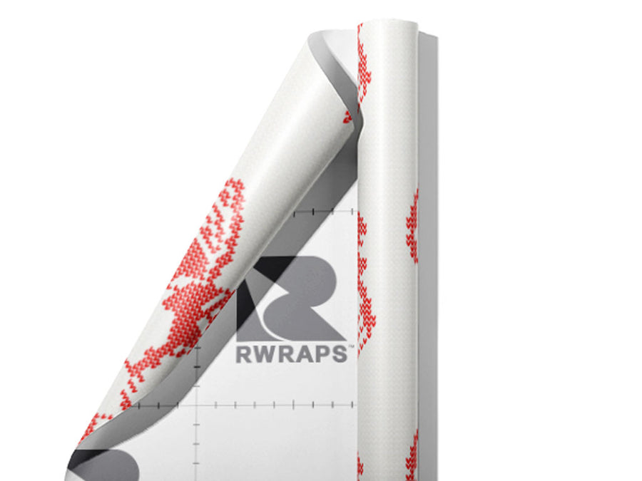 Embroidered Stud Birds Wrap Film Sheets~Rwraps Series 914 Embroidered Stud Birds Scrolled Sheet~3