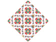 Embroidered Tulips Mandala Vinyl Wrap Pattern
