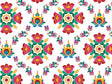 Embroidered Tulips Mandala Vinyl Wrap Pattern~Rwraps Series 914 Digitally Printed Vinyl Wrap~0