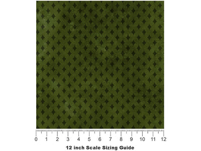 Emerald Diamonds Gothic Vinyl Film Pattern Size 12 inch Scale~Rwraps Emerald Diamonds Gothic Sizing Chart~2