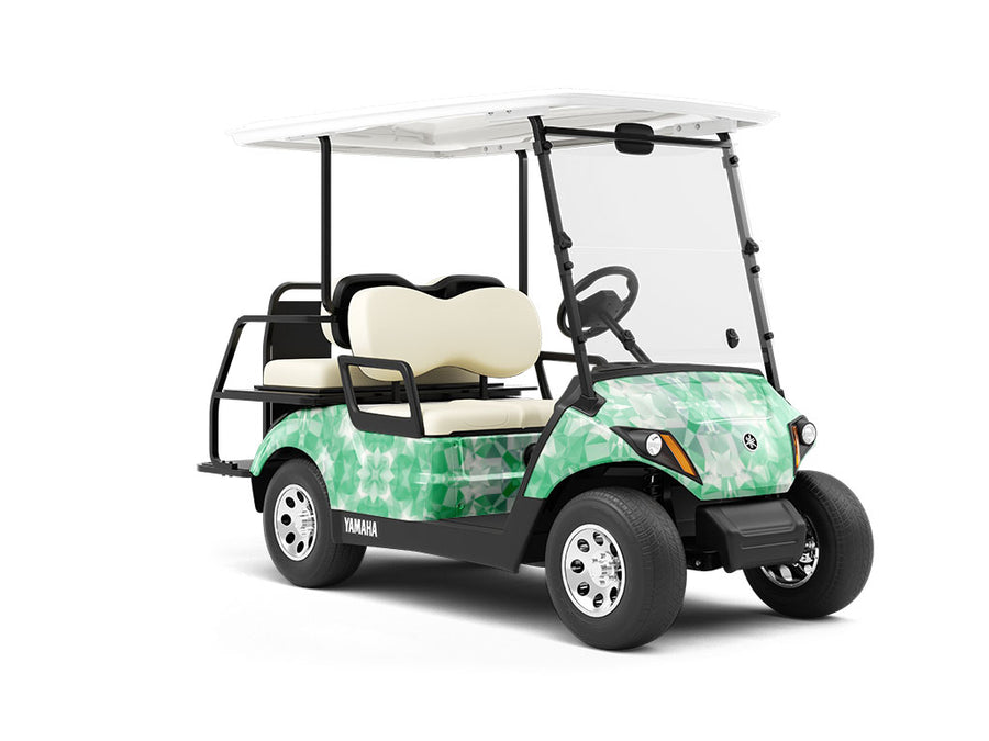 Emerald Tile Wrapped Golf Cart