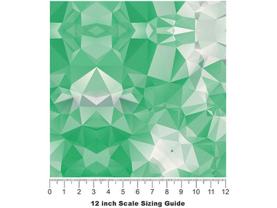 Emerald Tile Vinyl Film Pattern Size 12 inch Scale~Rwraps Emerald Tile Sizing Chart~3