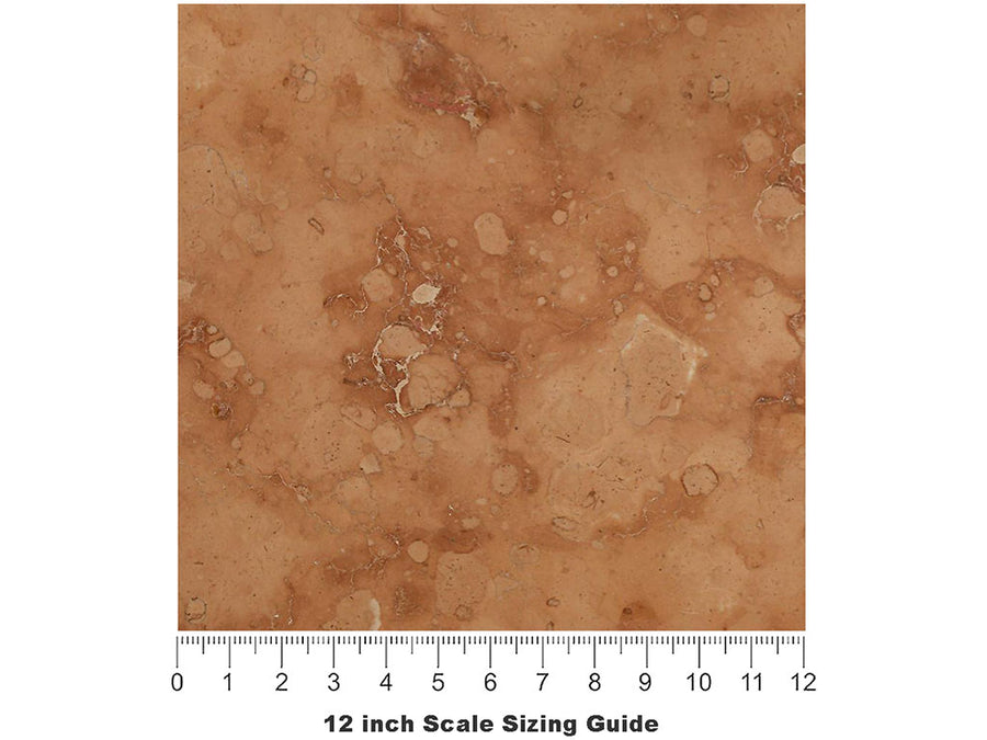 Emperador Brown Marble Vinyl Film Pattern Size 12 inch Scale~Rwraps Emperador Brown Marble Sizing Chart~2