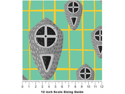 Enchanted Shield Fantasy Vinyl Film Pattern Size 12 inch Scale~Rwraps Enchanted Shield Fantasy Sizing Chart~2