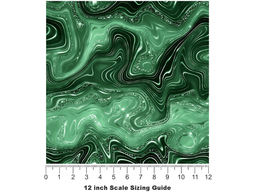 Enchanting Esmeralda Gemstone Vinyl Film Pattern Size 12 inch Scale~Rwraps Enchanting Esmeralda Gemstone Sizing Chart~2