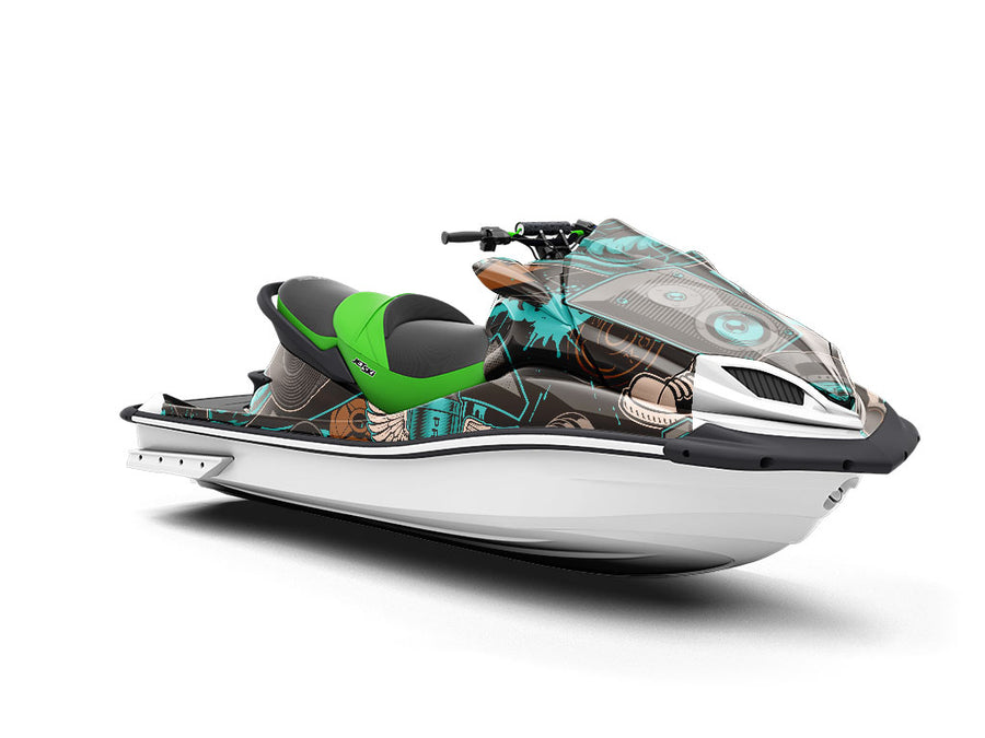 End to End Graffiti Jet Ski Vinyl Customized Wrap