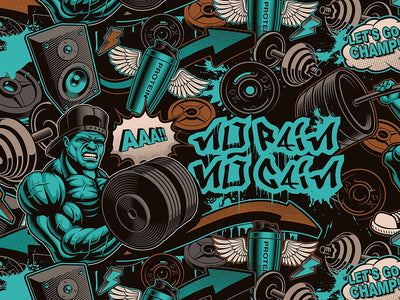 End to End Graffiti Vinyl Wrap Pattern~Rwraps Series 914 Digitally Printed Vinyl Wrap~0