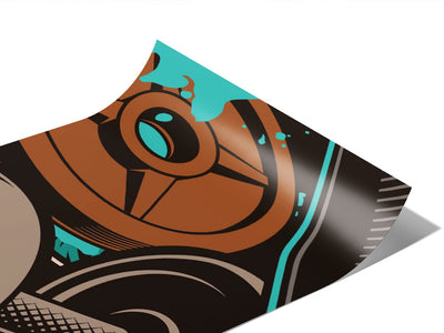 End to End Graffiti Vinyl Wraps~Rwraps Series 914 Digitally Printed Vinyl Wrap~0
